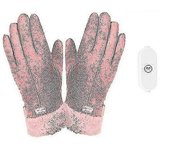 Guantes de calefacción USB para damas Guantes cálidos de invierno Guantes de bicicleta eléctrica Calefacción eléctrica de conducción al aire libre ...