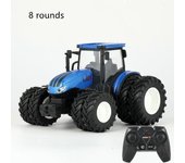 1/24 RC Tractor Trailer con faro LED, juego de juguetes agrícolas 2.4GHZ Control remoto Car Truck Farming Simulator para niños Regalo para niños Ru...
