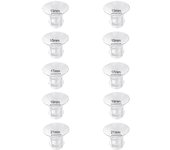Inserciones de brida 13/15/17/19/21 mm 10PC, compatible con la copa de extractor de leche portátil Momcozy S12 Pro / S9 Pro / S12 / S9