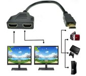 Divisor Hdmi - Divisor Hdmi Adaptador Cable Divisor Hdmi Macho a Dual Hdmi Hembra 1 a 2 Vías