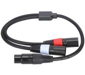 JORINDO XLR de 5 pines hembra a doble XLR macho de 3 pines Y Splitter o cable adaptador 0,5 m