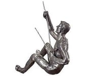 3x Bronce Escalada Abseiling Hombres Trío Colgante Ornamento Figuras Escalada Hombres Colgantes Figurilla Colgante De Rápel Adornos Mano derecha pl...