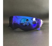 Protección UV antiexplosión Casco de motocicleta Visera solar Lente de gafas Apto para Scorpion EXO Combat/Covert-X Retro azul oscuro