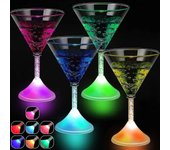 4 Pack Led Copas de cóctel de plástico iluminan las copas Copa de cóctel Flautas de champán Reutilizables Vasos de luz separables para jacuzzi, fie...