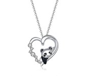 Panda Love S925 Collar de Plata
