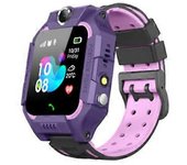 Q19 Niños Reloj Inteligente Cámara GPS SOS Llamada Teléfono Relojes Niños Niñas Regalo de Navidad Púrpura