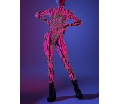 Traje De Neón, Traje De Conjunto De Luz Ultravioleta, Traje De Festival, Traje De Conjunto De Luz Ultravioleta, Traje De Bailarín Rave,-YKY416 negro S