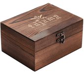 Juego de regalo de vasos de whisky con caja de madera, piedras de whisky, copas de vino - Regalo de Navidad ideal para hombres