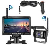Monitor de 7 pulgadas Cámara retrovisora inalámbrica Sistema de visión nocturna para automóvil Rv Truck Bus -JA