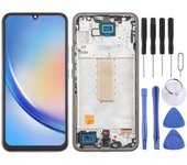 Wigento Para Samsung Galaxy A34 5G Display Full Incell Display with Frame Unit Touch Spare Part Repair Black  Negro
