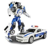 Modelo de robot de coche de juguete de transformación de lancha rápida Voltron de transformación de aleación de niño coche de policía
