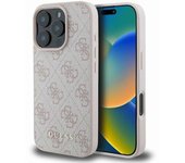 GUESS Apple iPhone 16 Pro Hardcase 4G Classic Funda Protectora Rosa