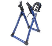 Soporte de alineación de ruedas de bicicleta plegable Herramienta práctica de reparación de mantenimiento de ruedas de bicicleta para 24-28 pulgada...