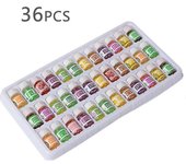 36Pcs/Set Aceite Esencial Soluble en Agua Para Humidificador Purificador de Aire Incienso Lámpara de Aromaterapia Aliviar el Estrés Juego de Aceite...