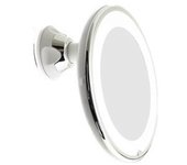 Espejo de aumento 10X con espejo de maquillaje de luz con luces Espejo de maquillaje LED regulable para baño Blanco