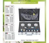 Sensores de vehículos de motor VEVOR 0-60Mpa Kit de prueba de manómetro hidráulico con estuche portátil Instrumentos de medición de manómetro digit...