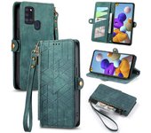 Gangxun Estuche para Samsung Galaxy A21s Duradero Cuero Pu Hebilla a presión Correa abatible Cubierta de billetera Compatible con Samsung Galaxy A2...