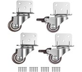 4 paquetes de ruedas giratorias, ruedas para muebles, ruedas con freno, placa de montaje en L de 25 mm (c-g-3)