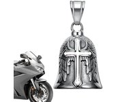 Estilo Retro Punk Campana Guardiana Campanas de Motocicleta Cruz de Hombre Campana de la Suerte Angel Wing Knight Bell Metal C