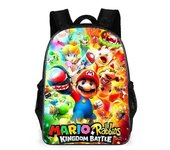 Niños Super Mario 3d Impresión Mochila Divertida Primaria Estudiante Escuela Bolsa Mochilas para Niños Niñas A
