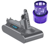 Reemplace el adaptador de batería V10 25.2v + filtro para V10 Sv12 V10 V10 Animal Absolute Reminder