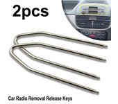 2 piezas para Ford Peugeot Fiat Renault Radio Stereo CD Extracción Herramienta de liberación Extractor Llave Unidades principales de coche Herramie...