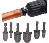 6pcs Tubo Expansor Cojinete Acero Mango Hexagonal Aire Acondicionado Cobre Tubería Estampación Herramienta Set Multifunción Tubería de Cobre Tornad...