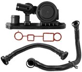 1 juego de junta de manguera de válvula de ventilación de control de cárter PCV para 06F129101K 06F103235 06F103221E Negro