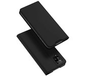 DUX DUCIS Skin Pro Series para Samsung Galaxy A12/M12 Funciones de soporte Estuche de cuero folio abatible con tarjetero Negro