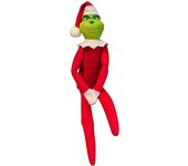 33cm Pareja de Navidad El Grinch Muñeca de Peluche Juguete Decoración De Navidad Adorno Regalo Infantil Rojo