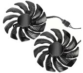 Ventilador de enfriador de 88 mm T129215SU 4 pines para GeForce GTX1060 1070 GTX 1050Ti GTX 960 RX570 RX470 Graphics Car Negro