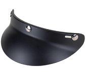 Lente de visera de burbuja de casco de 3 broches para casco de motocicleta retro abierto 3/4 Negro tonto