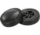 Paquete de 2 ruedas de parrilla de barbacoa suave rodante negro 6 pulgadas neumáticos para parrillas de barbacoa
