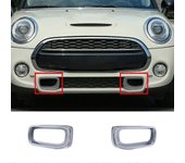 Para MINI F55 / F56 / F57 2013 - 2016 Cubierta del parachoques del automóvil Marco del conducto de aire delantero 1Pair 51117337811 5111733781 Plata