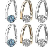 3 pares de aretes de germanio linfático, aretes de aro de magnetoterapia de nodo linfático desatascados, aretes de germanio de magnetoterapia linfá...