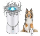Limpiador de patas de perro eléctrico portátil, lavador de patas eléctrico, lavador automático giratorio de patas fangosas para perros