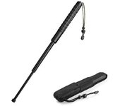 West&month Herramienta de autoprotección de balancín flexible antideslizante Suministros plegables para exteriores de bastón de trekking (1 pieza -...