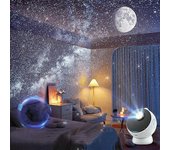 Proyector de estrella de galaxia inalámbrico visual 3D de alta calidad Proyector de planetario estrellado de enfoque ultra claro con altavoz estére...