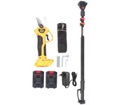 Tijeras de podar eléctricas de 30 mm Cortador de acero con alto contenido de carbono Podadora inalámbrica de ramas de árboles con poste extensible ...