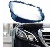 Exquisita pantalla de lámparaTapas de faros delanteros para Mercedes-Benz W213 E200L E300L E320L E350L 2016 ~ 2020 Cubierta de faro de vidrio Carca...