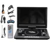 Reproductor de DVD portátil para automóvil doméstico de 9,8 pulgadas VCD CD Juego Reproductor de TV Adaptador de radio USB Soporte Recepción de rad...