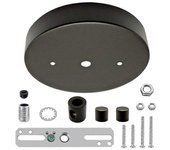 Cubierta de placa de luz colgante del kit de dosel de iluminación de techo con todos los accesorios de montaje para candelabro o Negro