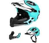 Lixada Casco completo desmontable para niños Casco de seguridad deportiva para ciclismo Patinaje sobre ruedas Azul
