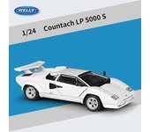 1:24 LP5000S Countach Supercar Modelo de coche de aleación Diecasts Vehículos de juguete Recoger coche Toy Boy regalos de cumpleaños Blanco