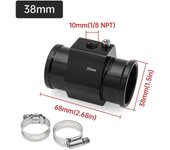 Generic Temperatura del agua Junta de temperatura Junta Tubo Sensor Medidor Adaptador de manguera de radiador Tamaño 26mm / 28mm / 30mm / 32mm / 34...