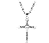Tinor fast Furious Dominic Toretto Collar de la cruz, plata