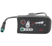 Panel de visualización de energía LED para bicicleta eléctrica Medidor de pantalla de modificación de bicicleta eléctrica con enchufe macho imperme...