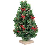 1/12 Casa de muñecas Árbol de Navidad Adorno de cedro en miniatura DIY Decoración de jardín de hadas Mini para accesorios de casa de muñecas