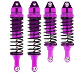 Amortiguador de aleación de aluminio ensamblado amortiguadores de gran calibre de metal completo delantero y trasero para Traxxas 1/10 Slash 4x4 Ru...