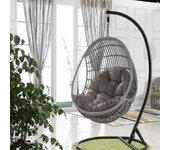 Cojines de asiento de silla de huevo de cesta Cojines de cojín de hamaca de jardín (excluyendo sillas) Gris oscuro